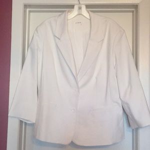 Cleo White lined fitted blazer